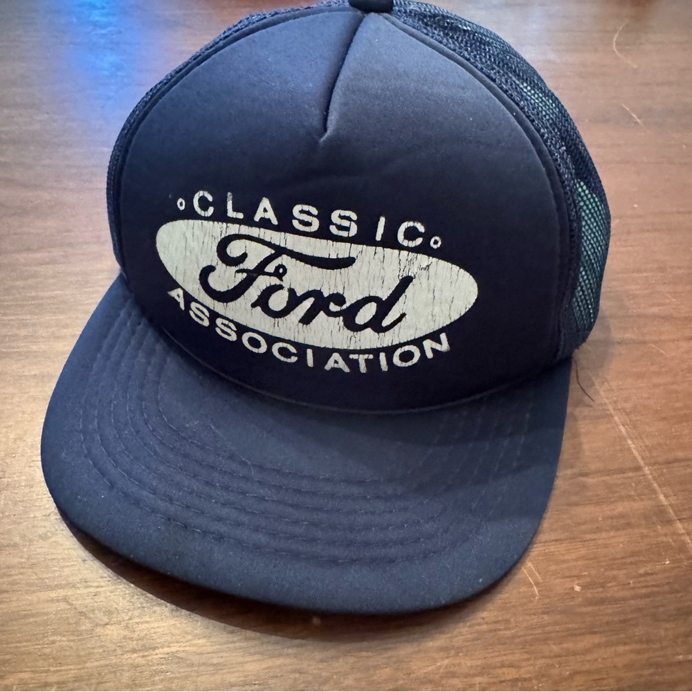 Vintage Classic Ford Association Logo Blue SnapBack  Trucker Hat